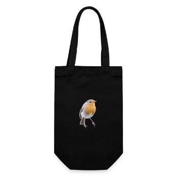 Robin Magic Cute Bird Nature Gift - Gift Bag for Bottles - black - Front