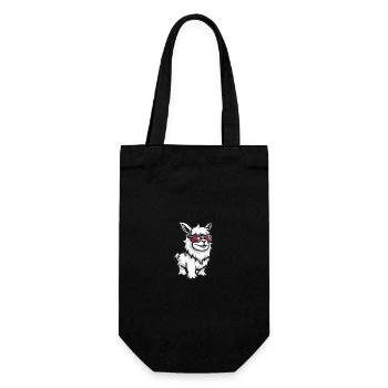 Alpaka Llama Cool Tier - Geschenkbeutel für Flaschen - Schwarz - Vorne