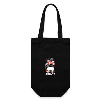 Handball player aunt handball - Gift Bag for Bottles - black - Front