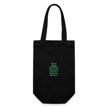 If You Are Starting Something On Your Own Better - Gift Bag for Bottles - black - Front