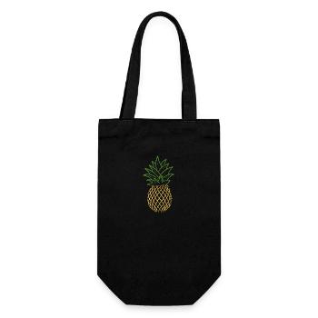 Pineapple - Gift Bag for Bottles - black - Front