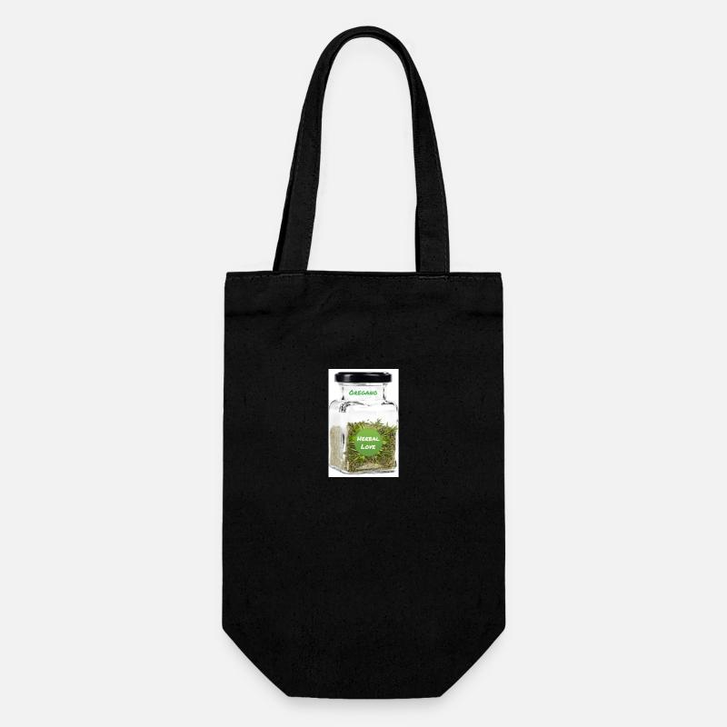 Oregano - Geschenkbeutel für Flaschen - Schwarz
