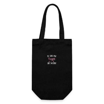 Ich bin eine Georgette, die rockt - Geschenkbeutel für Flaschen - Schwarz - Vorne