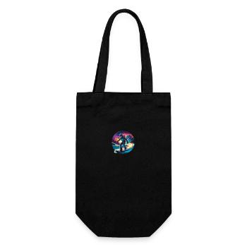 580s Snowboarding - Gift Bag for Bottles - black - Front