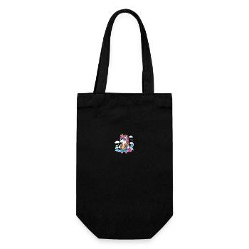 Funny Summer Unicorn - Gift Bag for Bottles - black - Front