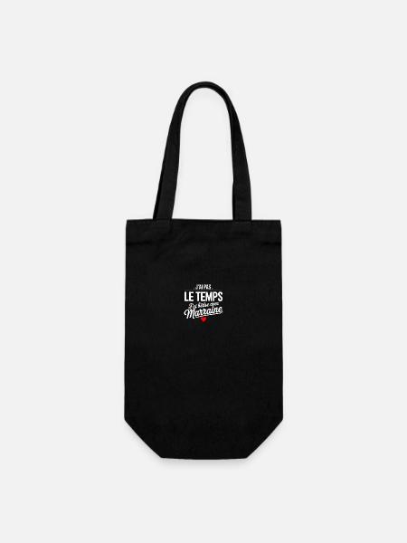 J'ai bêtise avec marraine - Sac à bouteille - noir