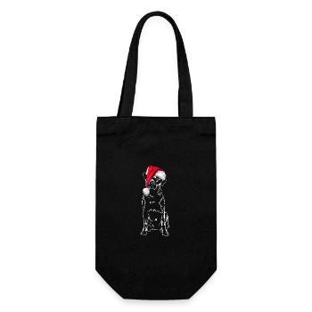 Santa LABRADOR Christmas Dogs Labbi Wilsigns - Gift Bag for Bottles - black - Front
