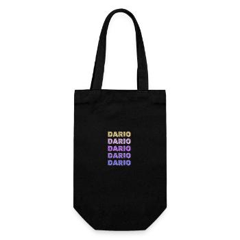 Geschenk für Dario - Geschenkbeutel für Flaschen - Schwarz - Vorne