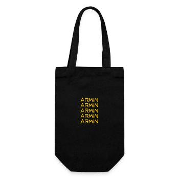 Vorname Armin - Geschenkbeutel für Flaschen - Schwarz - Vorne
