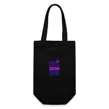 completed in 2030 - Gift Bag for Bottles - black - Front
