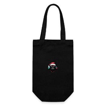 Gorilla Weihnachten Cool - Geschenkbeutel für Flaschen - Schwarz - Vorne