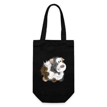cochon Guinée Droll - cochon Guinée - Cadeau - Sac à bouteille - noir - Devant