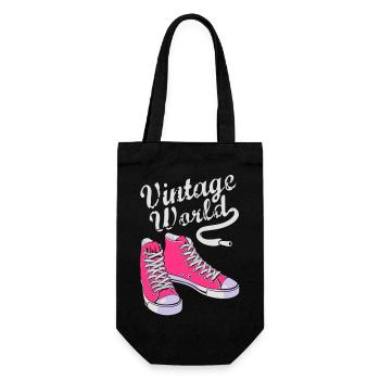 Vintage sneakers - Gift Bag for Bottles - black - Front