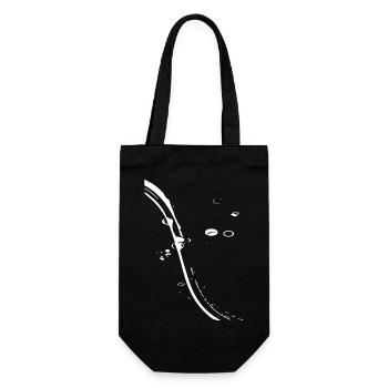 Kurvenlinie Abstrakte Linienkunst - Geschenkbeutel für Flaschen - Schwarz - Vorne