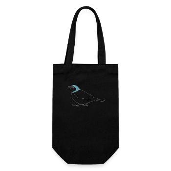 Buchfink - Geschenkbeutel für Flaschen - Schwarz - Vorne