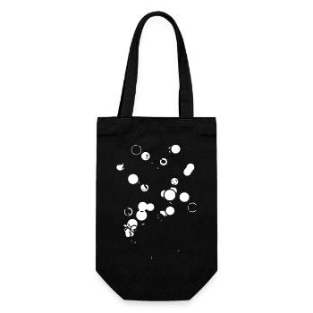 Schwarze Blasenkonstellation - Geschenkbeutel für Flaschen - Schwarz - Vorne