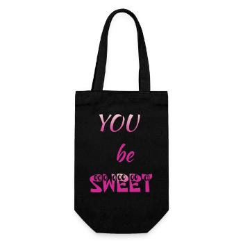You be Sweet - Gift Bag for Bottles - black - Front