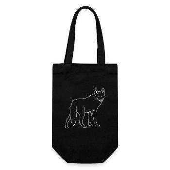 Kojote - Geschenkbeutel für Flaschen - Schwarz - Vorne