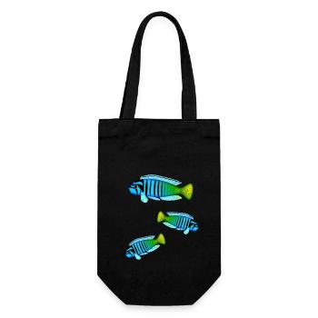 Fish Perch Colorful Perch African Malawi - Gift Bag for Bottles - black - Front