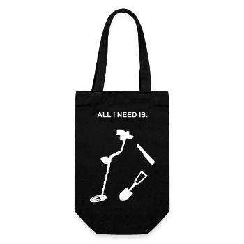 pontoons, probe walker, metal detector, metal finder - Gift Bag for Bottles - black - Front