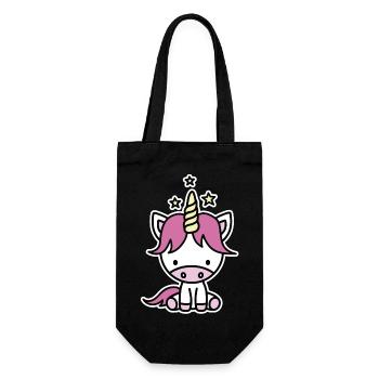 Cute unicorn for kids - Sac à bouteille - noir - Devant