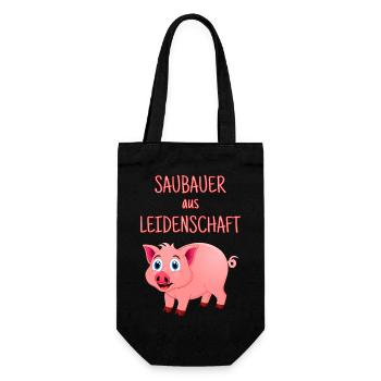 agriculteur propre, éleveur de porcs, agriculteur, élevage - Sac à bouteille - noir - Devant
