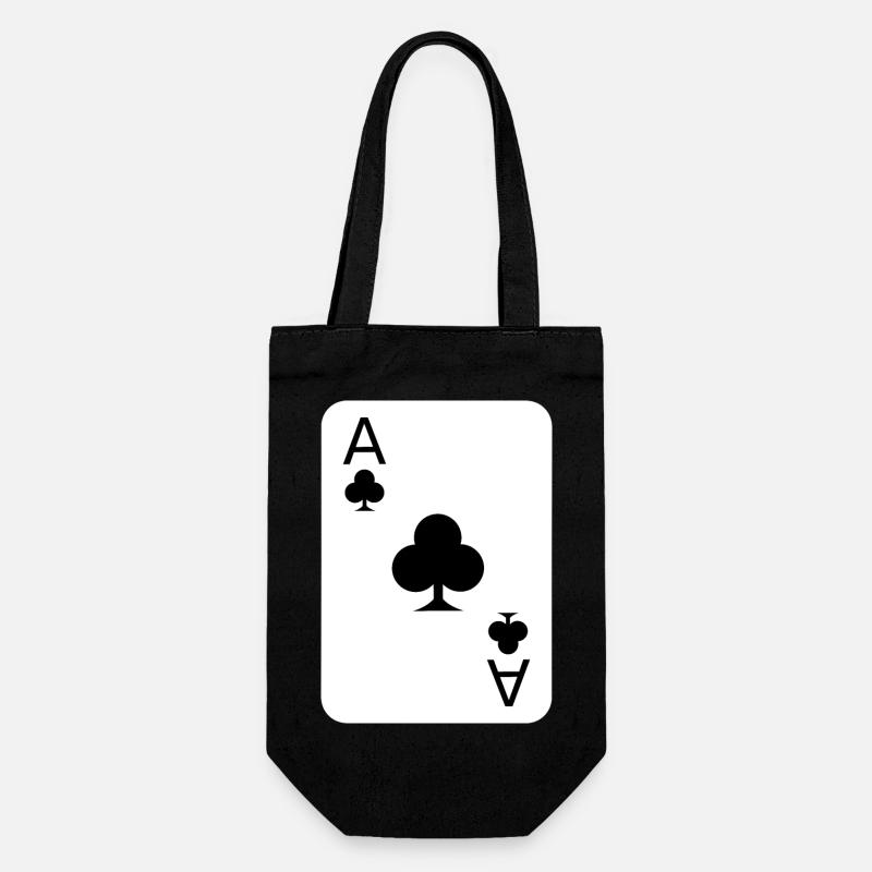 Cross poker playing card costume - Gift Bag for Bottles - black