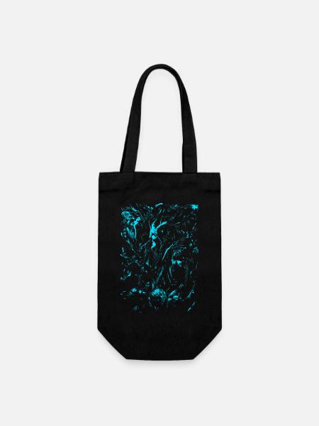 Chutullu - Lovecraft / Abstrakt Horror - Geschenkbeutel für Flaschen - Schwarz
