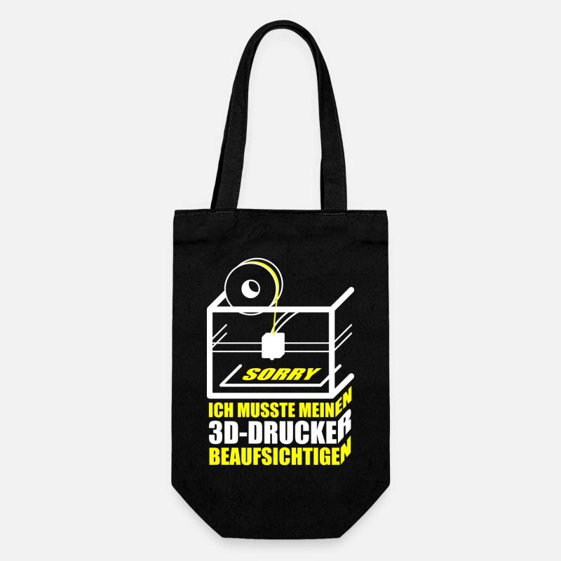 Lustiger 3D Drucker Spruch 3D-Druck Sprüche - Geschenkbeutel für Flaschen - Schwarz