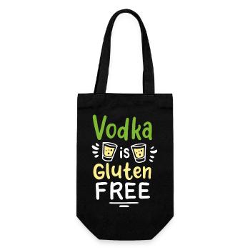 Vodka Is Gluten Free - Geschenkbeutel für Flaschen - Schwarz - Vorne