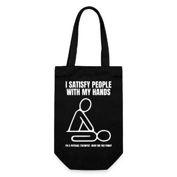 Physiotherapists sayings | Masseur Profession Gift - Gift Bag for Bottles - black - Front