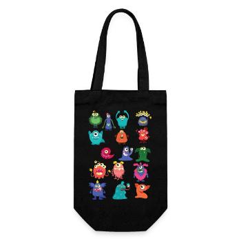 Doux monstre - Sac à bouteille - noir - Devant