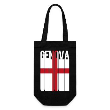 flag of Genoa Genua Genova Genes Génova - Gift Bag for Bottles - black - Front