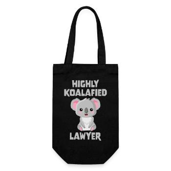 Highly Koalafied Lawyer - Gift Bag for Bottles - black - Front