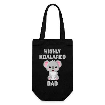 Highly Koalafied Dad - Gift Bag for Bottles - black - Front