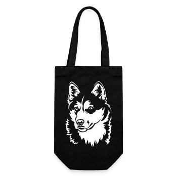 Husky Head "Black Edition" - Gift Bag for Bottles - black - Front