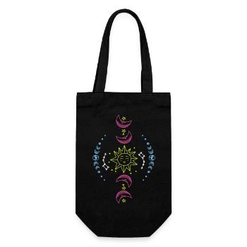 Sun Moon and Earth - Gift Bag for Bottles - black - Front