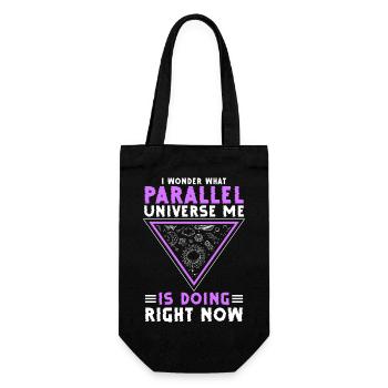 Stars spaceship cosmos - Gift Bag for Bottles - black - Front