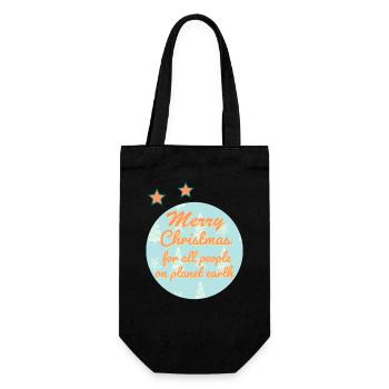 Christmas greetings for global celebrations - Gift Bag for Bottles - black - Front