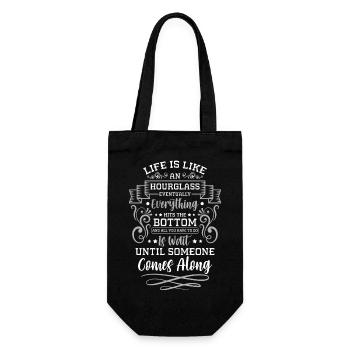 Time Symbol Friendship Time Travel - Gift Bag for Bottles - black - Front