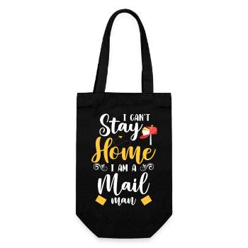 Postal parcel service courier - Gift Bag for Bottles - black - Front