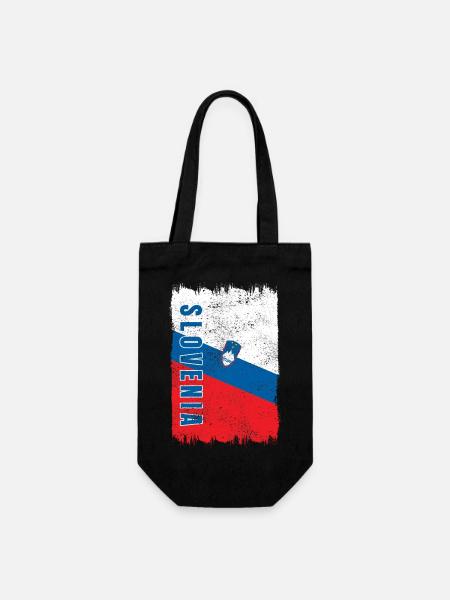 Slowenien Vintage Flagge - Geschenkbeutel für Flaschen - Schwarz