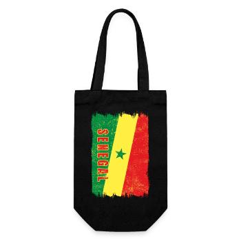 Senegal Flagge - Geschenkbeutel für Flaschen - Schwarz - Vorne