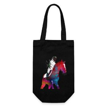 Rider #rider #horse #sport - Gift Bag for Bottles - black - Front