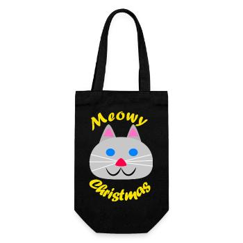 Meowy Christmas (fröhliche Weihnachten) - Gift Bag for Bottles - black - Front