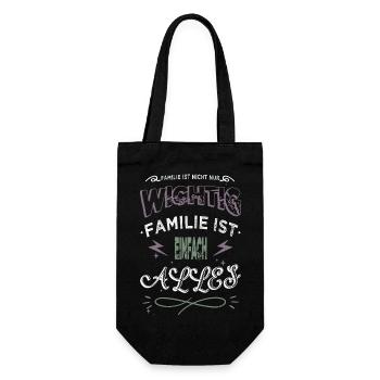 eine familie ein team asatru vater familienwappen - Geschenkbeutel für Flaschen - Schwarz - Vorne