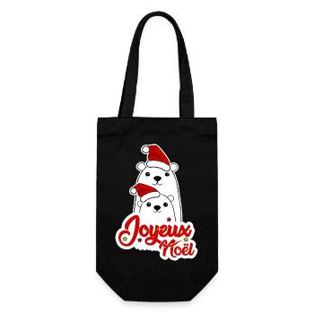 Joyeux Noel Noël fêter noël - Sac à bouteille - noir - Devant