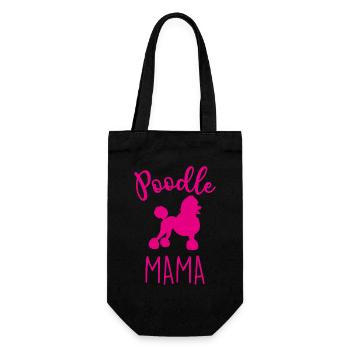 POODLE MAMA - Gift Bag for Bottles - black - Front
