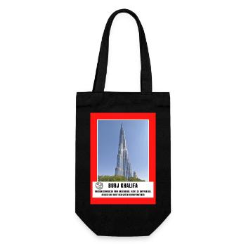 Burj Khalifa - Geschenkbeutel für Flaschen - Schwarz - Vorne