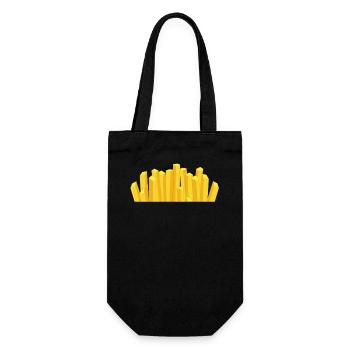 Français frites dans votre poche - Sac à bouteille - noir - Devant